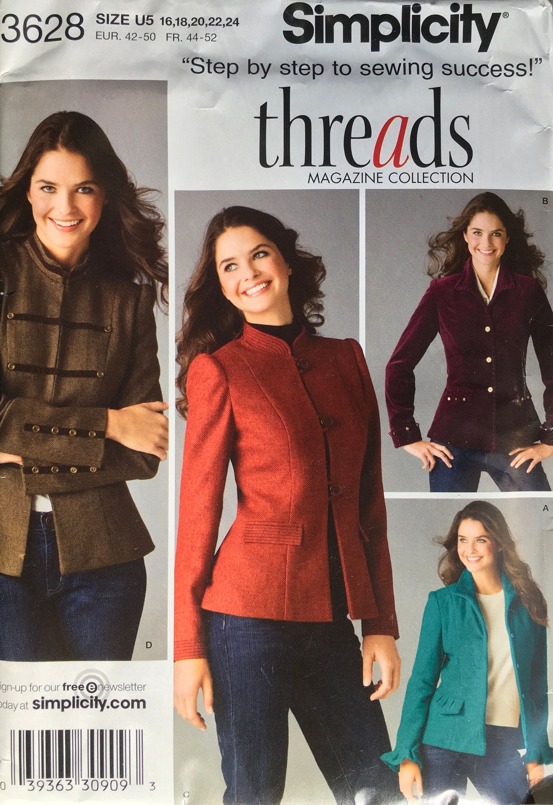Simplicity Pattern5628 Simplicity 3628 Sewing Pattern UNCUT - Etsy