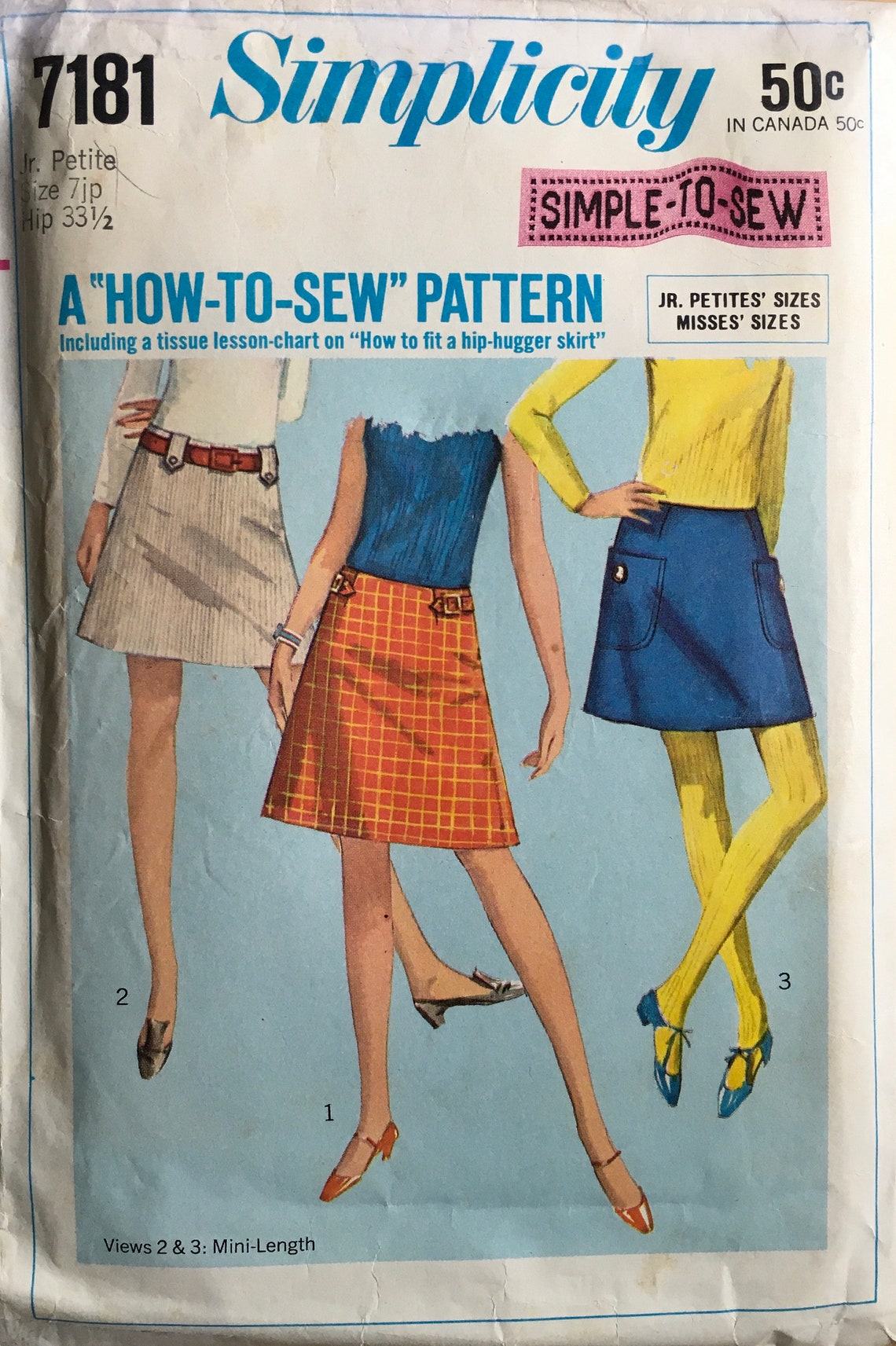Simplicity 7181 Sewing Pattern vintage CUT Etsy