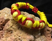 Handmade (USA)Adjustable Softball Paracord bracelet