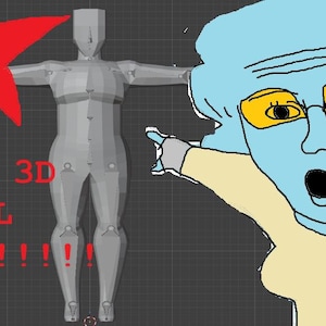 VRChat/Blender Male Base Mesh | Clean Topology, Rigged & VR-Ready 3D Model