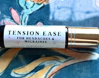 Tension Ease Aromatherapy Blend | All Natural Head Tension Relief Made With Lavender, Peppermint, Spearmint, Melissa (Lemon Balm)