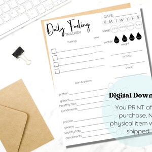 Daily 4 2 1 Optavia program tracker|Medifast| fuelings|health daily planner|printable gift|leanandgreen|weight loss tracker|self care gift
