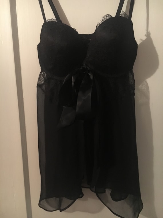 Sexy Black Lace Babydoll Size 34D