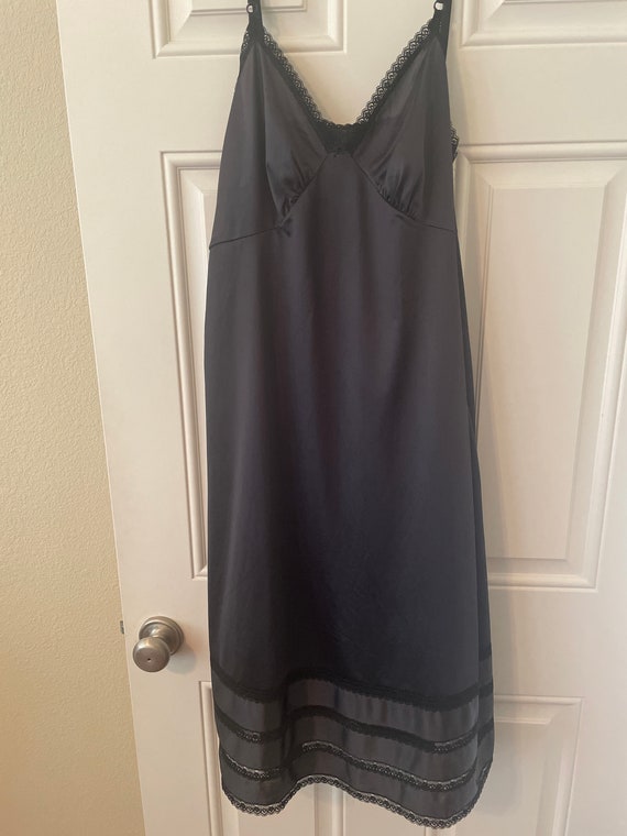 Black Slip Dress Size 40 - image 1