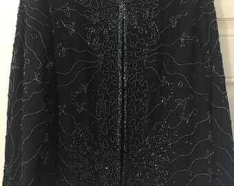 Black Sequins Jacket by JMD