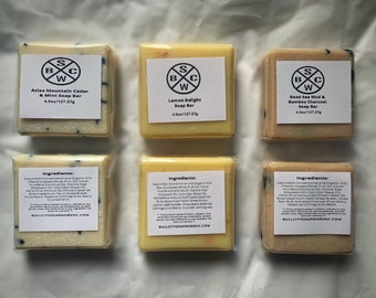 Artisan Soap Gift Pack: Atlas Mountain Cedar & Mint, Lemon Delight and Dead Sea/Bamboo Charcoal Scrub