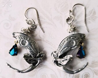 Fairy Earrings-Flight Of Fancy, Art Nouveau