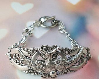 Silver Bird Bracelet