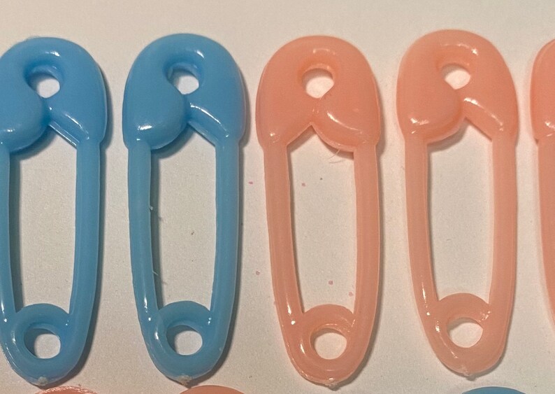 Baby shower plastic diaper pins mini plastic diaper pins to Etsy