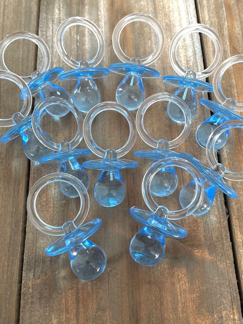 Baby Shower Pacifiers Baby Shower Blue Pacifiers Pacifiers Etsy