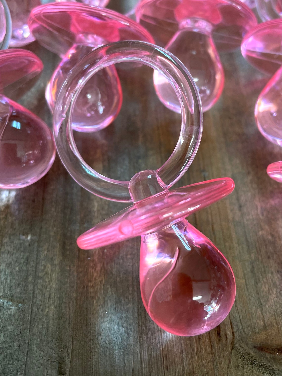 Baby Shower Pacifiers Baby Shower Pink Pacifiers Baby Etsy