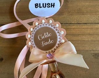 baby shower pacifier necklaces party favor decorations - 12 pcs fiesta theme blush color for baby shower game - baby shower Cielito Lindo