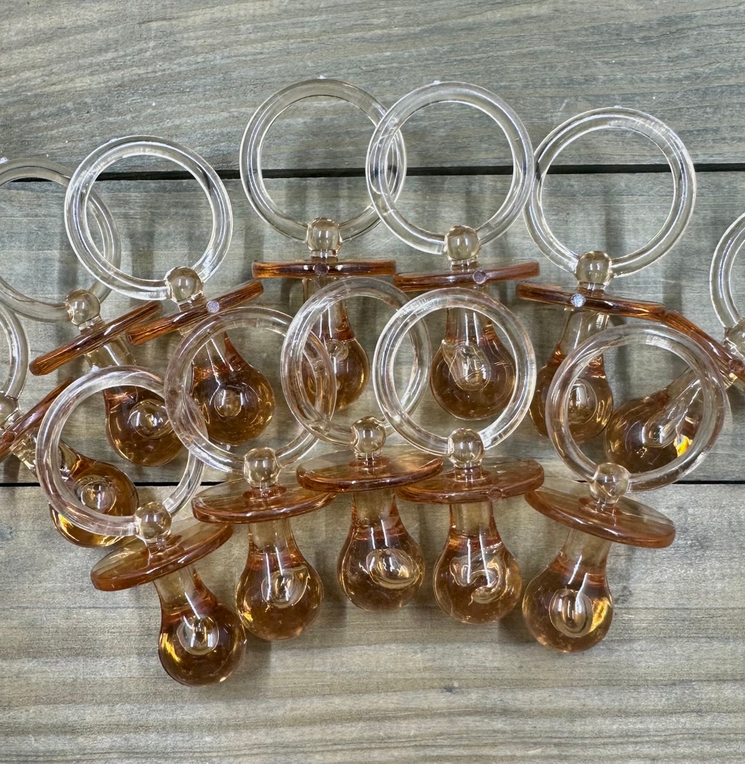 Thanksgiving Pacifiers Baby Shower Pacifiers Party Favor Decorations for Game - 12 Pcs Brown ...