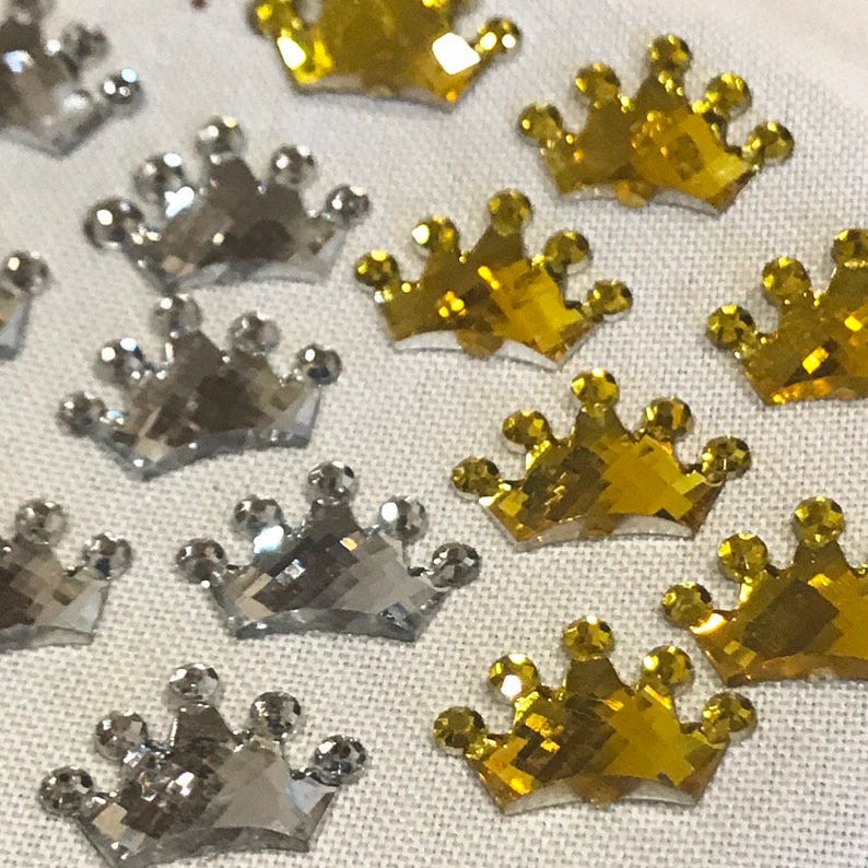 Small gold crowns small silver crowns baby shower Etsy