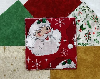 Santa Claus Themed Quilt Fabric Charm Pack