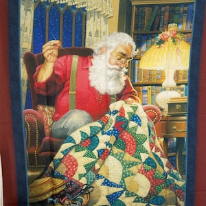 Quilting Santa Quilting Panel