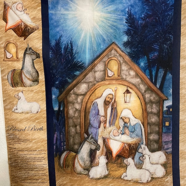 Nativity Quilt Panel Etsy