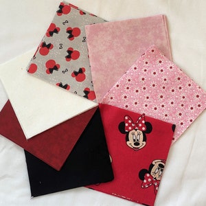 Minnie Mouse Charm Pack -- made with Minnie Mouse licensed fabric