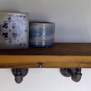 Industrial wood shelving   18&quot;L X 9&quot;W