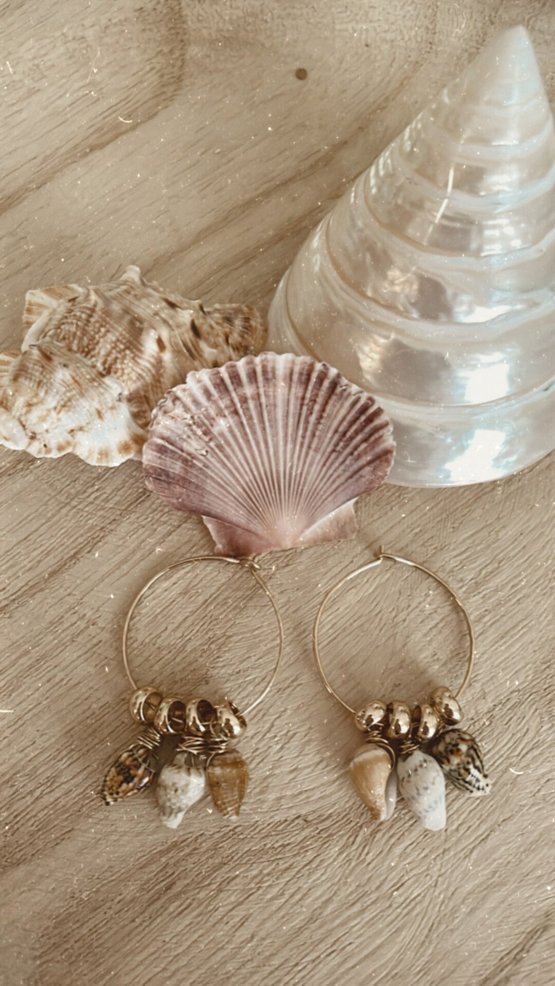 Ocean Fish & Shell Hoop Earrings main image 1