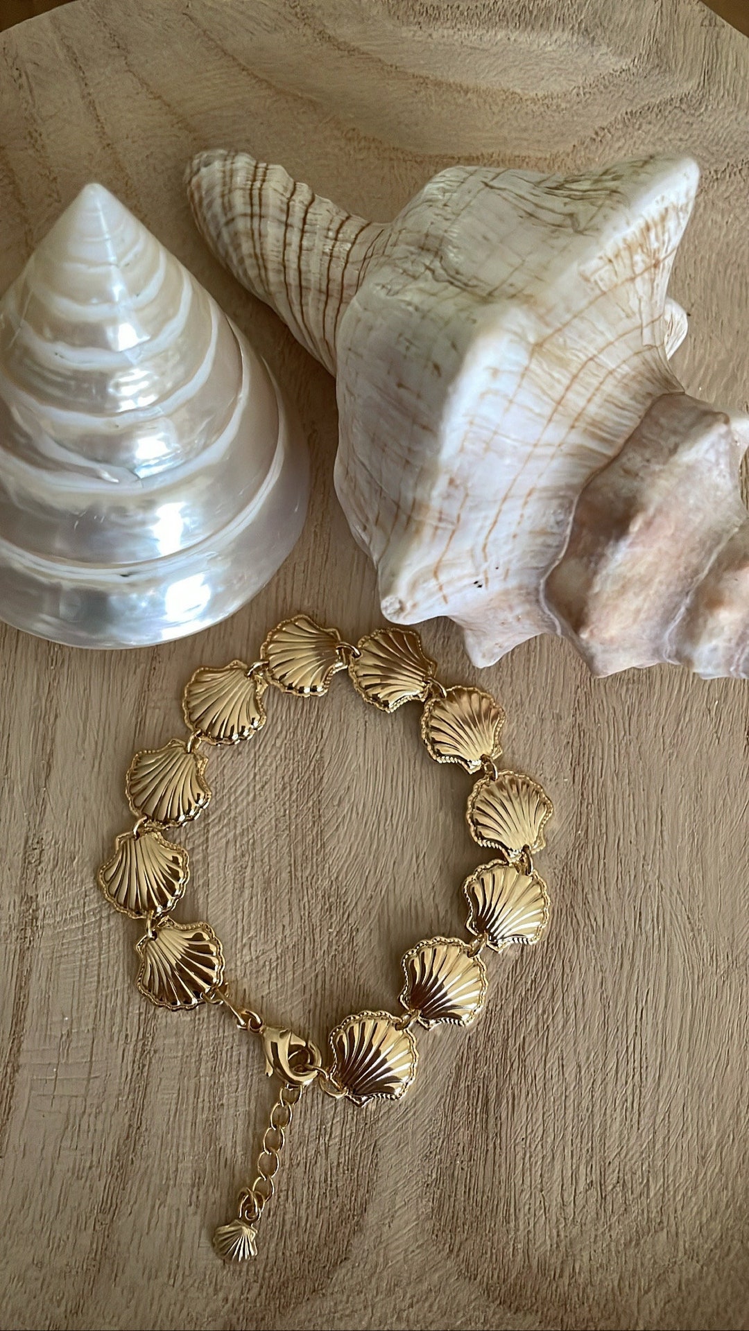 Gold Filled Clam Shell Bracelet Etsy