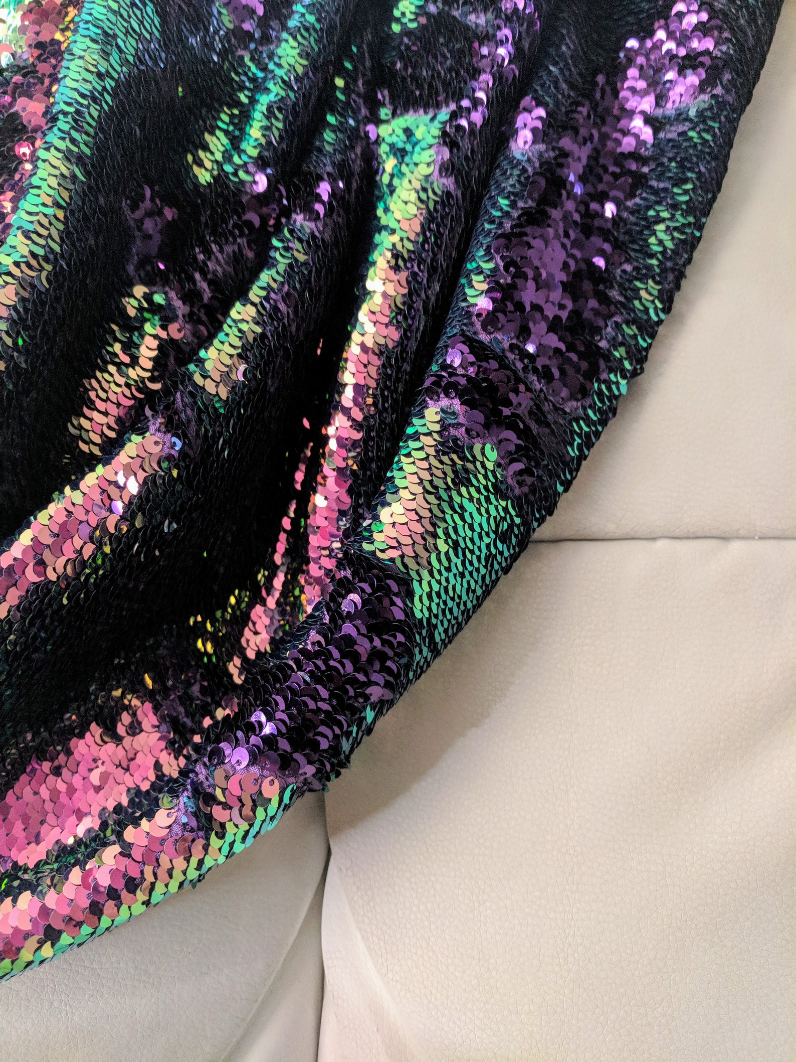 Pink Purple Mermaid Sequin Throw Decorative Blanket Etsy