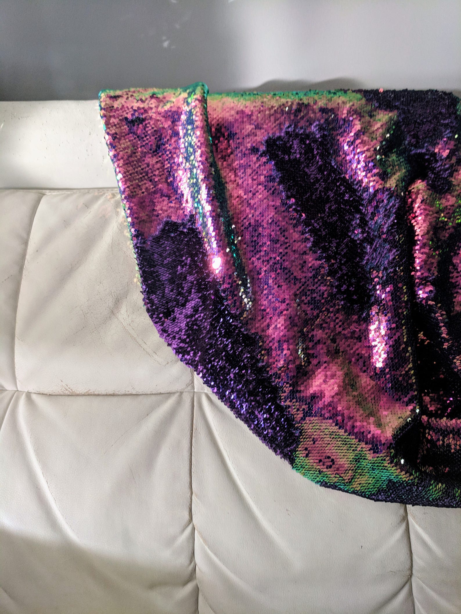 Pink Purple Mermaid Sequin Throw Decorative Blanket Etsy