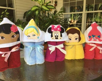 character hooded towels