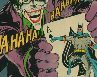 BAT-MAN 251, The Joker,  DC Comics super-hero art by Neal Adams and Denny O'Neil
