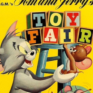 TOM and JERRY Toy Fair 1 1958 Dell Comics Hanna Barbera MGM Cartoons Tex Avery Droopy Mouse Musketeers Barney Bear Big Spike & Little Tyke image 1