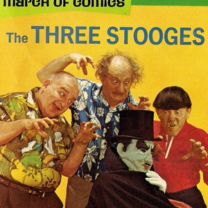 THREE STOOGES March of Comics #336 1969 Moe Howard Larry Fine Curly Joe Norman Maurer Columbia Pictures Slapstic Comedy TV Superstars