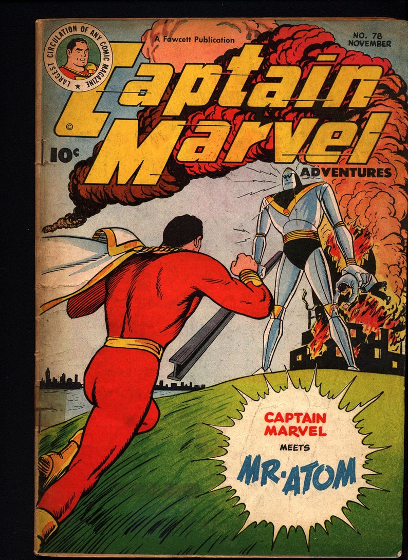 SHAZAM Fawcett Comics Golden Age CAPTAIN MARVEL Adventures | Etsy