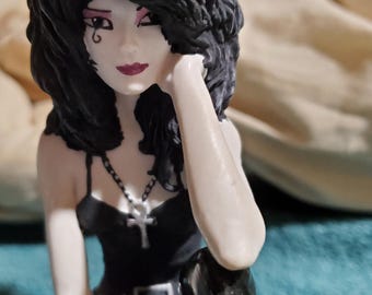 NEIL GAIMAN DEATH, Miniature Statue, Sandman, Randy Bowen, Chris Bachalo, #2431/6000 Vertigo Dc Comics