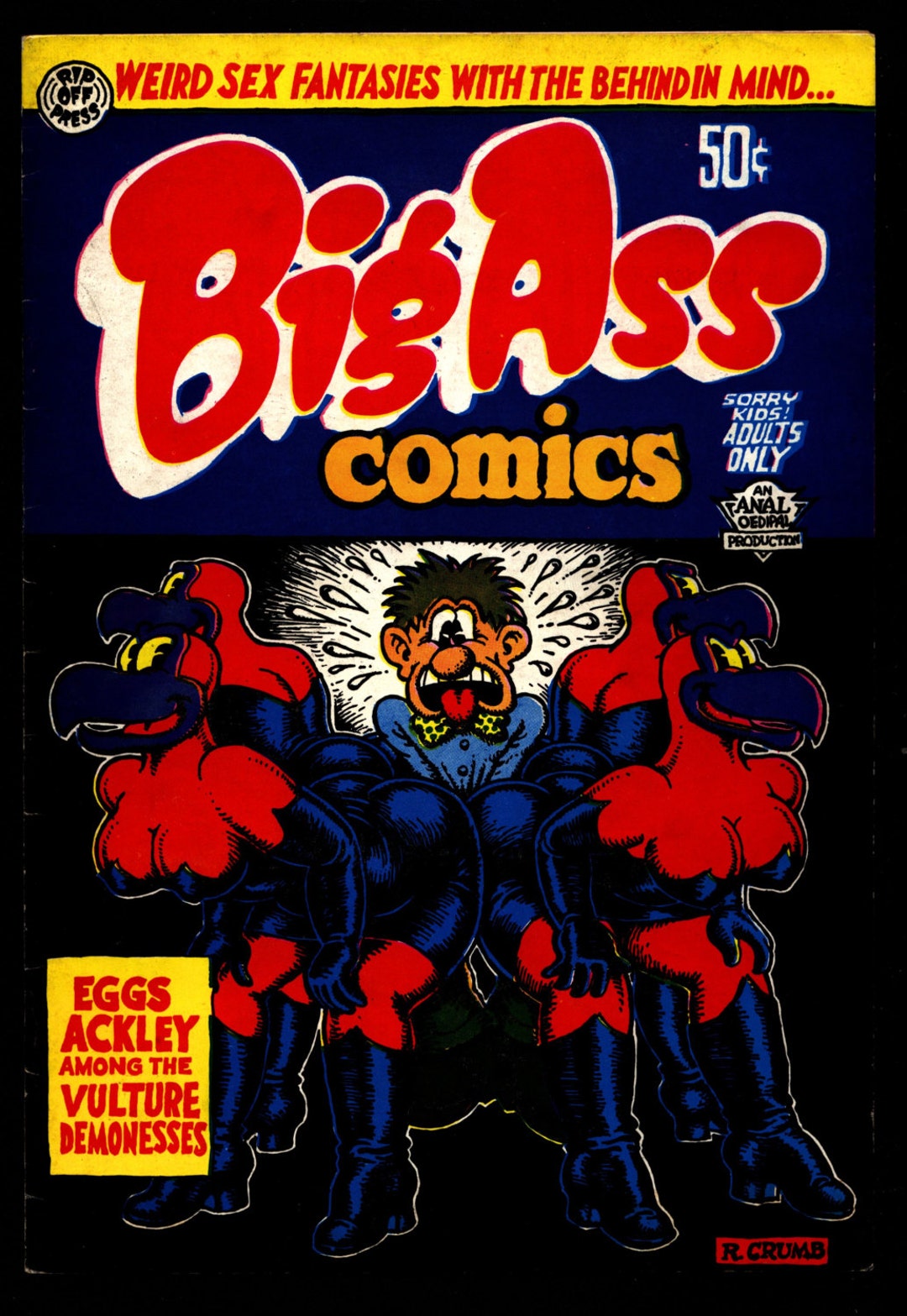 BIG ASS Comics 1 5th Robert Crumb Weird Sex Fantasy Humor image