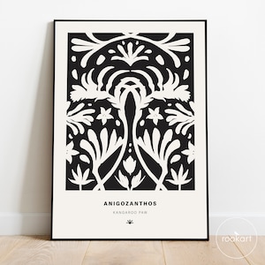 Kangaroo Paw Poster, Kangaroo Paw Print, Australian botanical print, Australian Floral poster, Australian Native Floral print, dorm poster