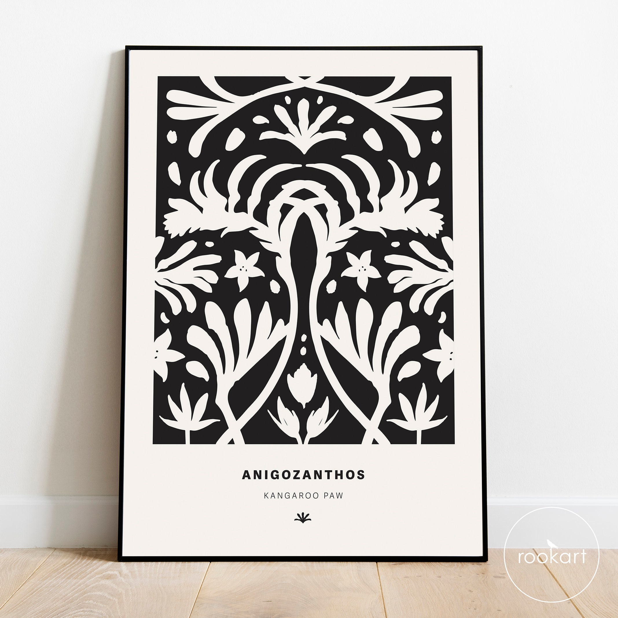 Kangaroo Paw Poster, Kangaroo Paw Print, Australian botanical print, Australian Floral poster, Australian Native Floral print, dorm poster