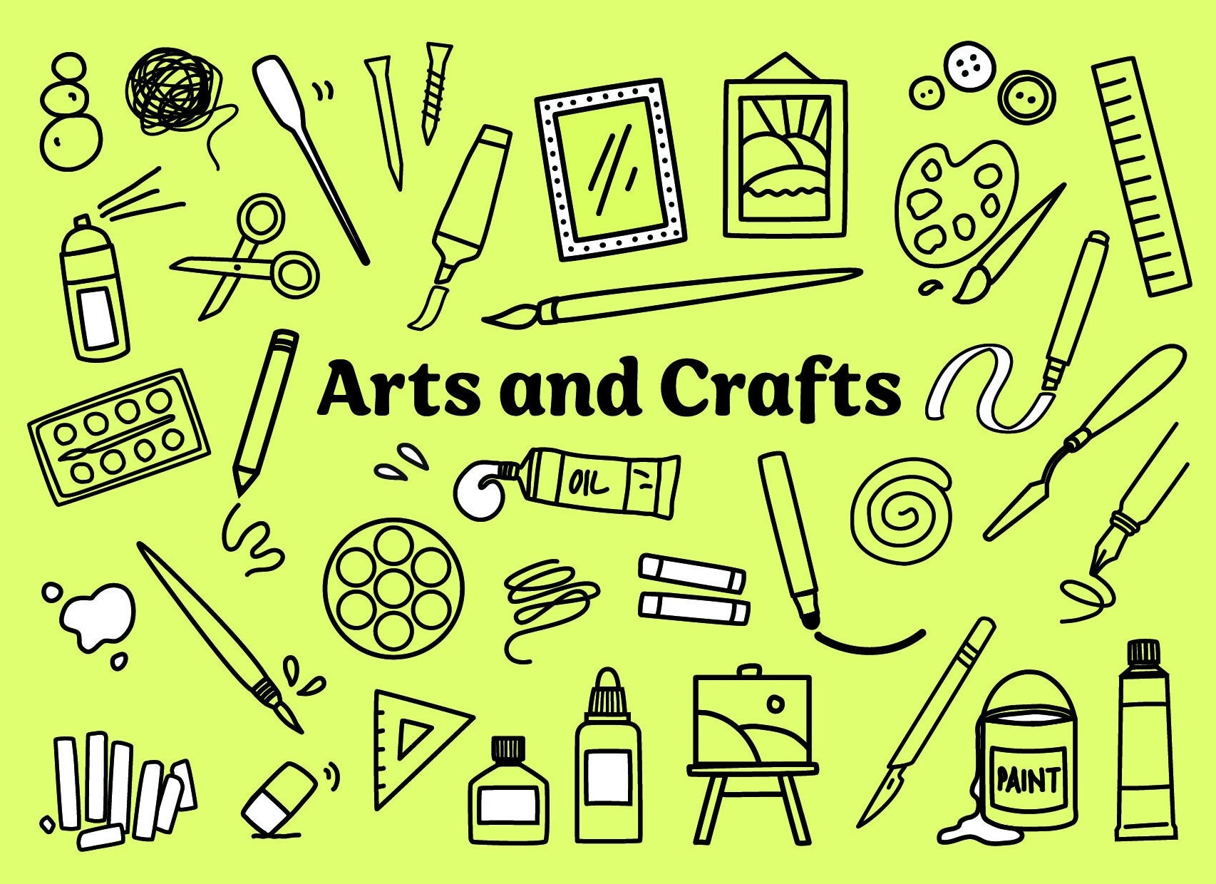 Imágenes prediseñadas de artes y oficios, 35 vectores de arte y oficios