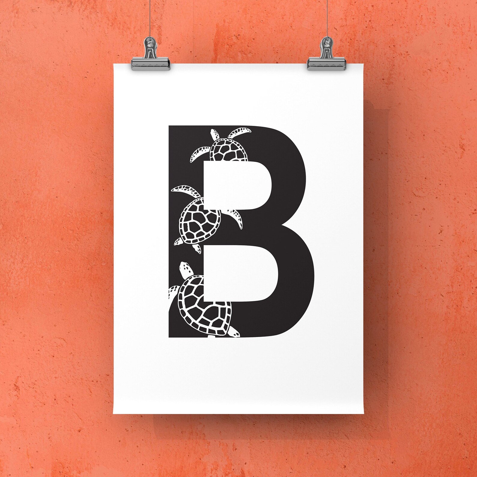 Letter B Monogram INSTANT DOWNLOAD Alphabet art printable | Etsy