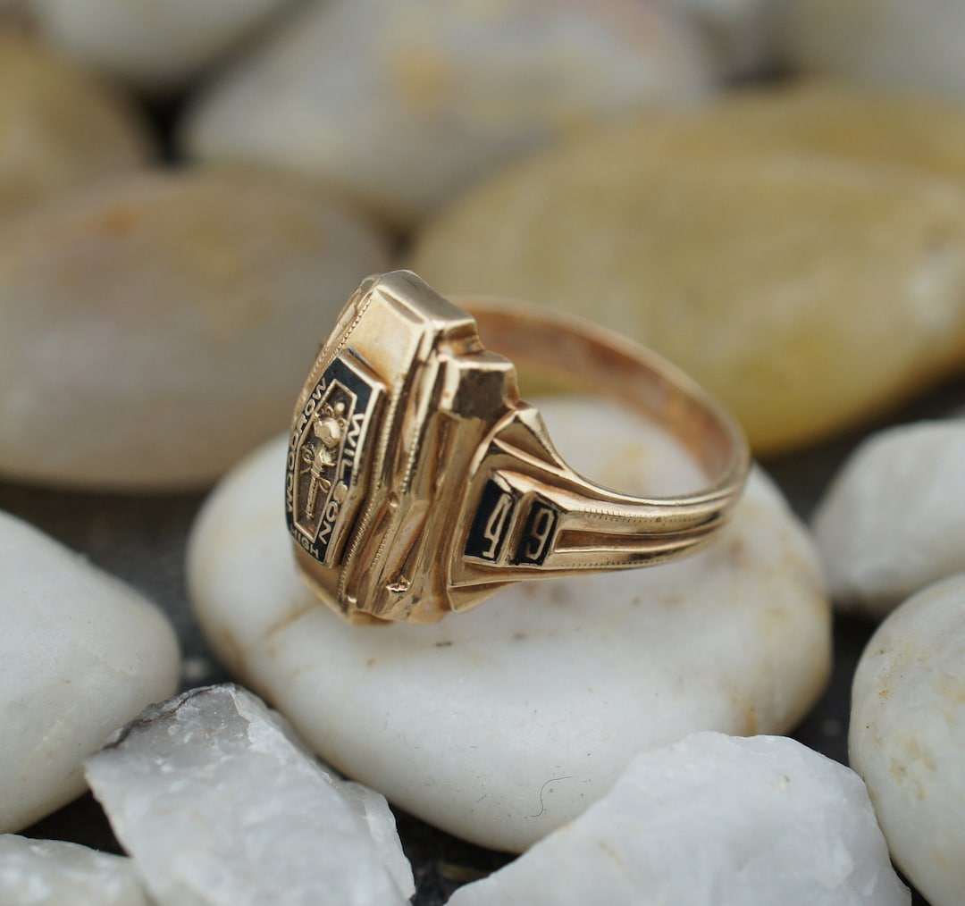 Vintage Art Deco Jewelry Balfour 10k Yellow Gold 1949 Woodrow