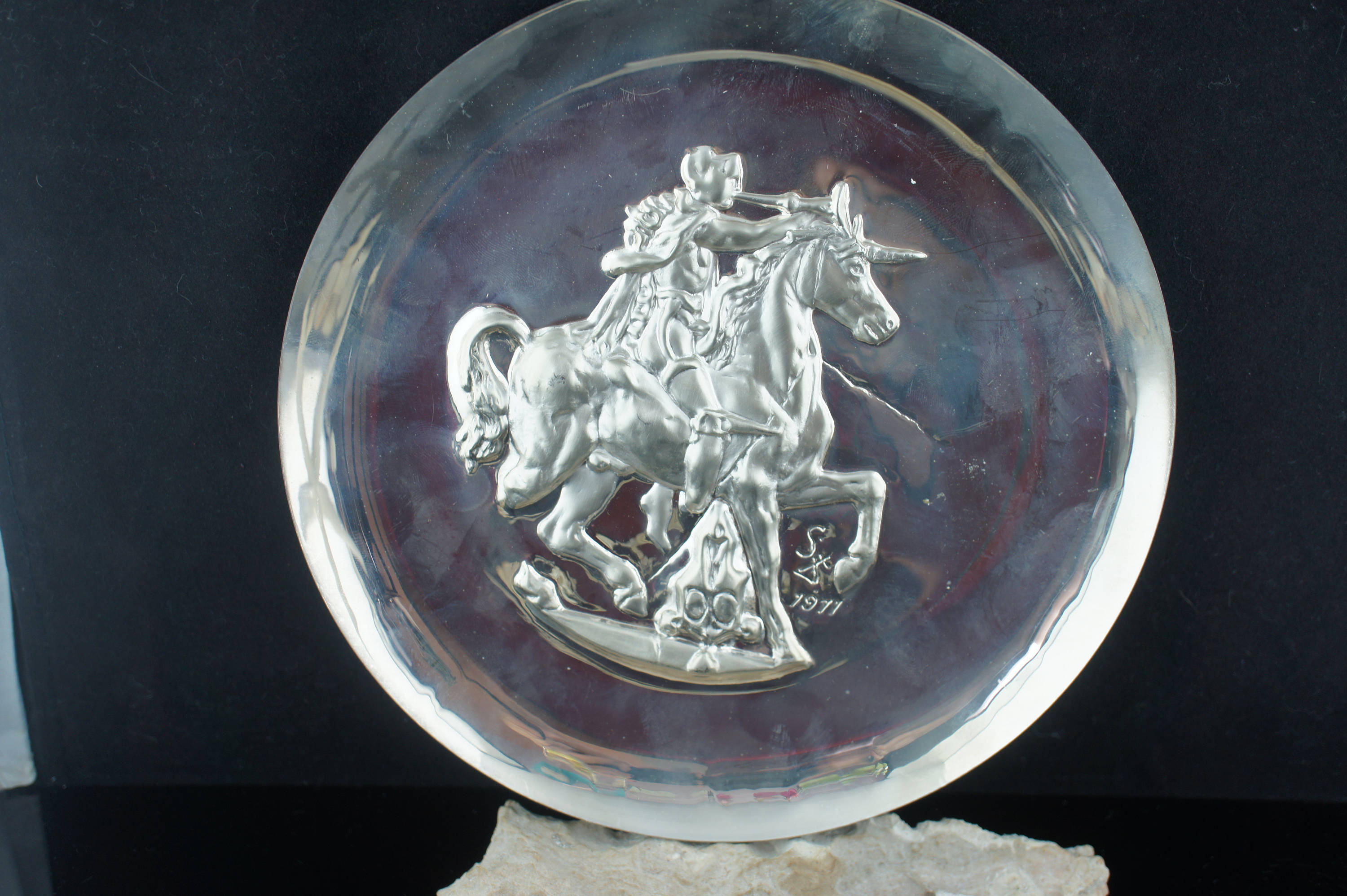 英国】ライオンのアイスペール / トング【シルバープレート】 英国