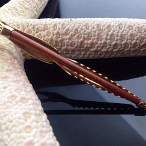 Vintage Antique Victorian Cane Tie clip STAFF SCEPTER Tie Clip Walking City Stick Broadway Nightlife Hickok Designer Accessory tie bar  p032