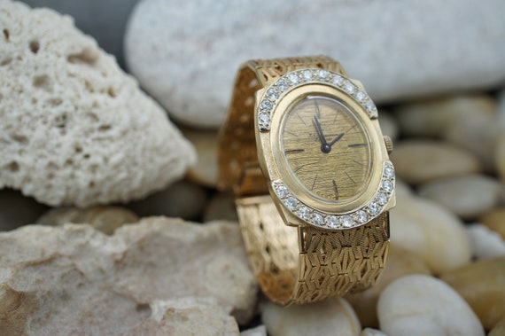 Vintage Wrist Watch 14k JJ Jules Jurgensen 585 It… - image 6