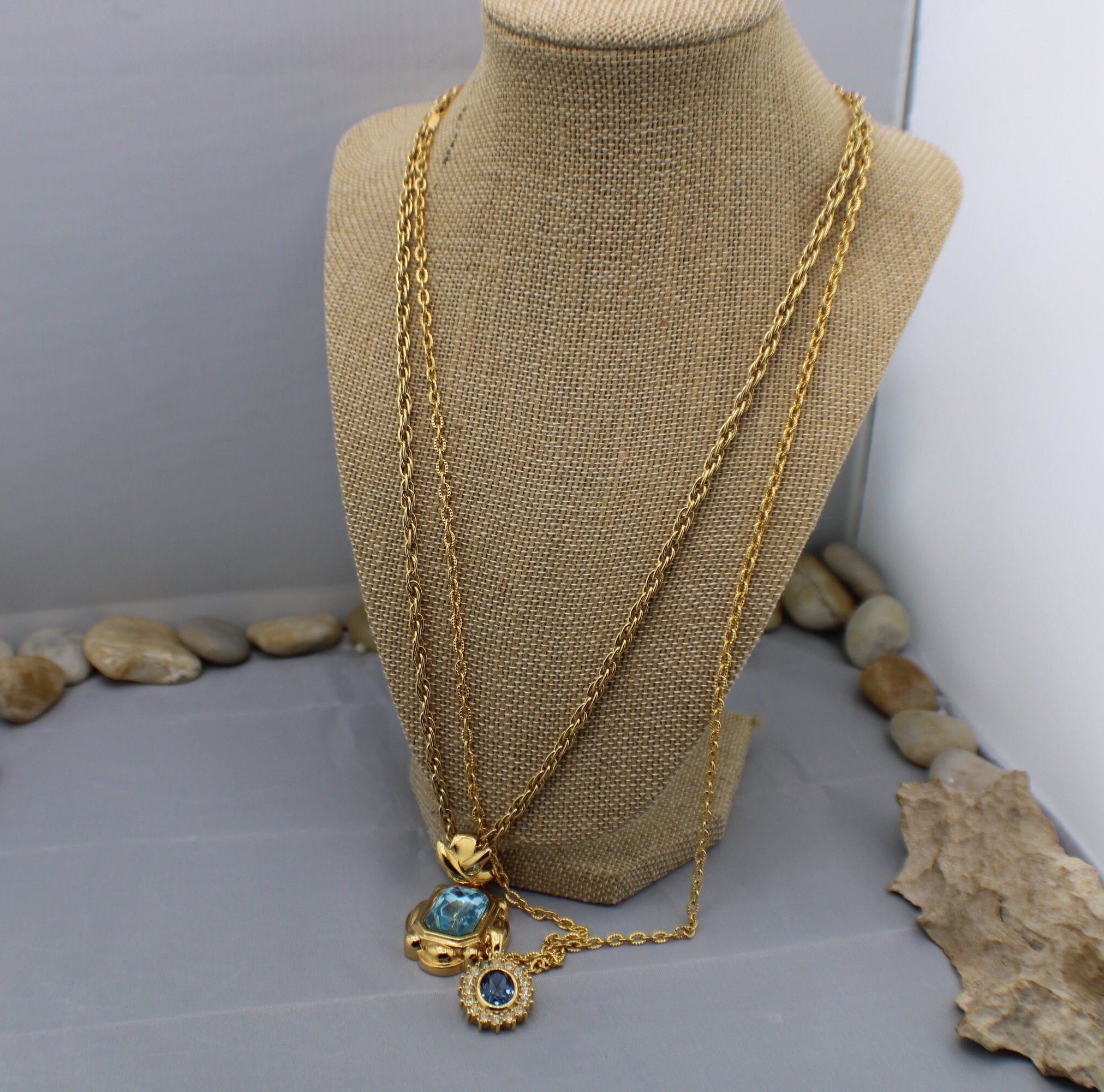 アクセサリー vintage double rope design necklace Twisted Gold Rope Chain Necklace, Retro Spiral Classic Thick