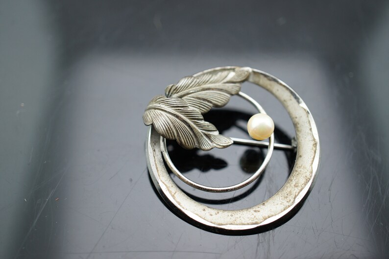 Sterling Silver 925 Brooch CC Vintage Art Deco Jewelry Pin Etsy