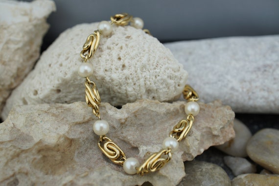 Vintage Art Deco Bracelet set 2 Bracelets Gold To… - image 4