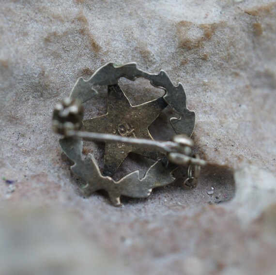 Vintage 14K Solid Gold Eastern Star Masonic Pin 1… - image 5