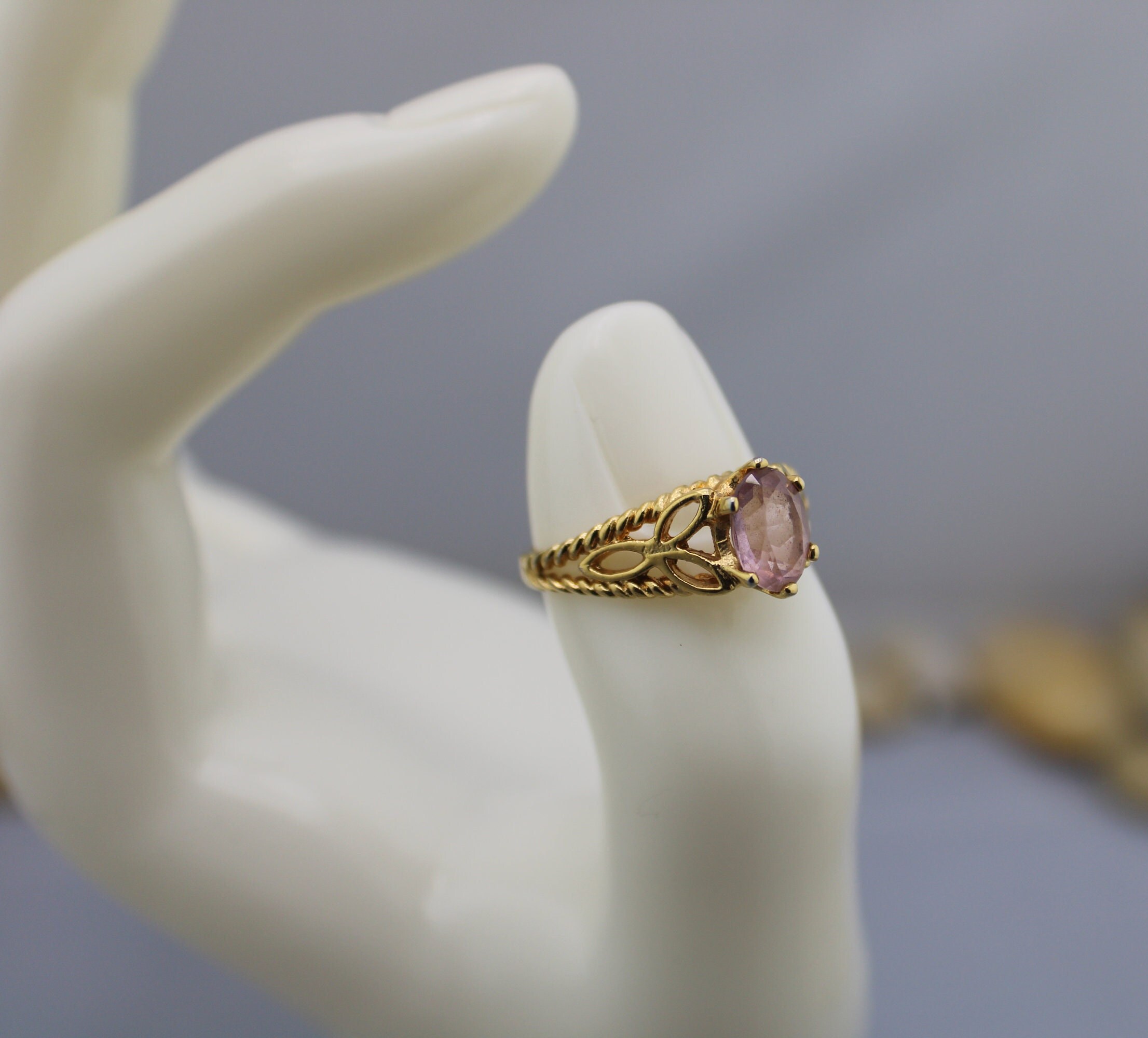 定番人気！ 7-8 Rings Cocktail Vintage Jewelry Art Size Aurora Cz アクセサリー