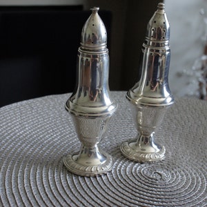Vintage sterling zout- en pepervaatje Lord Silver INC gewogen cadeautafel serveerkeuken decor vakantiehuis ST B