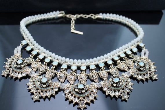 Vintage Necklace  Mythologie Sapphire Blue and Cl… - image 1