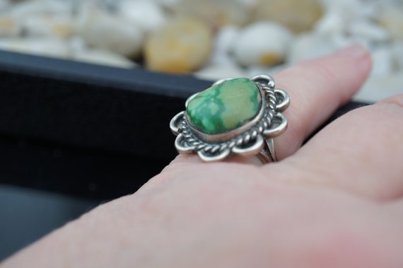 925 Sterling Silver Ring Native American Size 6 3… - image 6